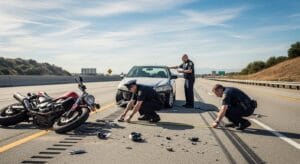 California motorcycle speeding allegation after crash