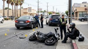 Motorcycle road rage claim involving a rider, brake check, and helmet camera evidence