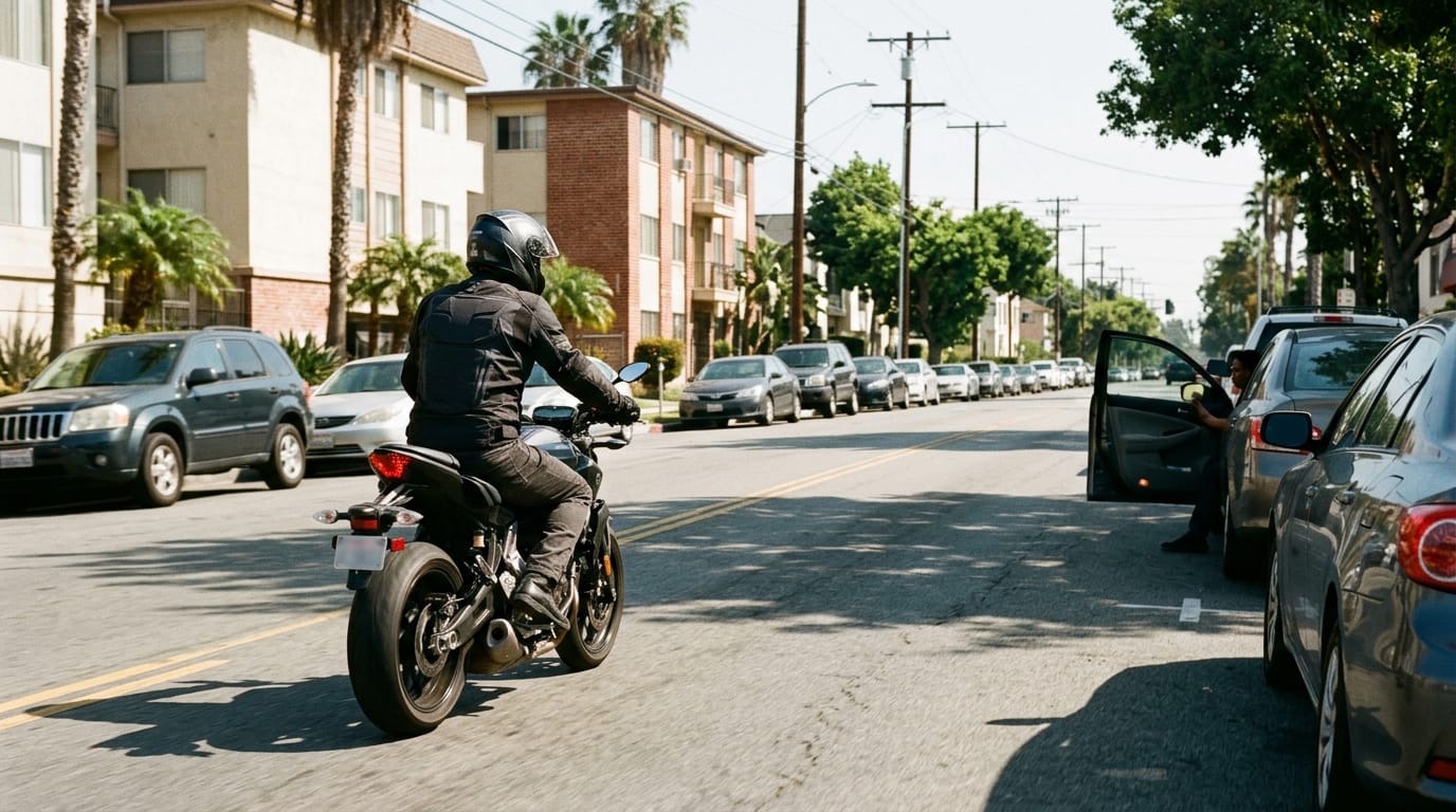 Motorcycle Dooring Accidents in California 2026: Liability, Injuries, and Evidence
